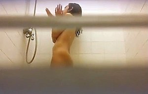In the shower  