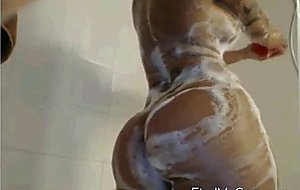 Big booty girl in the shower  