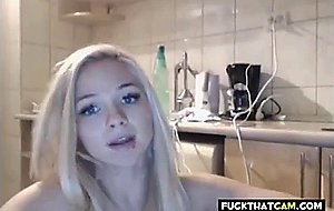 Hot blonde teen in a nude sweet honey moment  