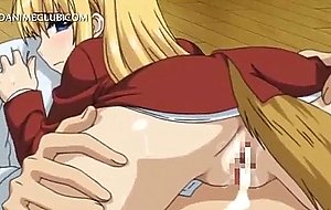 Fragile hentai blonde tits licked and cunt pounded intense