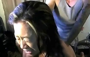Hot asian woman fucked from the back