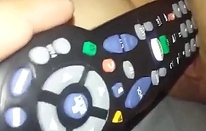Deep sleep woman gets stuffed with remote