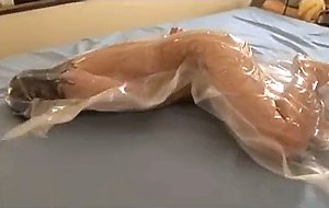 Japanese slut passes out in plastic bag  