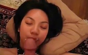 Asian girl and her compilation of blowjobs  