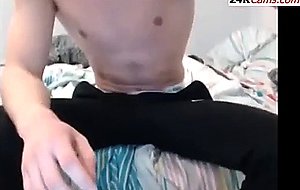 Blowing my boyfriend on webcam  