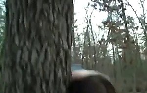Helpless tied to a tree