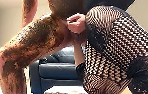 Toilet pig eating, smothering and ass stuffing  