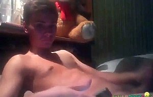 Cute twink masturbating on webcam
