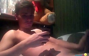 Cute twink masturbating on webcam