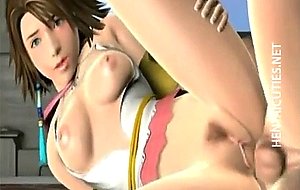 Busty 3d anime cutie gets nailed outdoors
