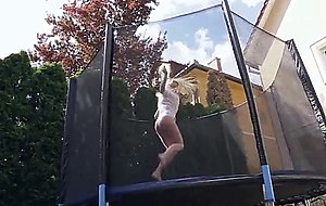 Lola taylor, from jumping on trampoline to jumping on dick