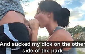 Mom Sucks Dick In Park After Dropping Son Off At Soccer Practice