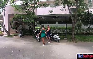 Thailand motorbike tour and bareback fuck with hot GF