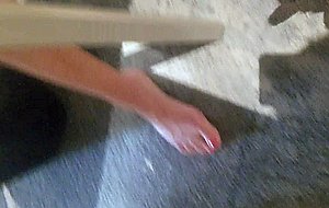 Best candid feet and upskirt video ever taken with cum on unaware bare milf feet