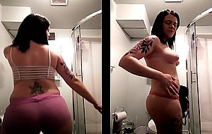Sexy ass shaking brunette dancing