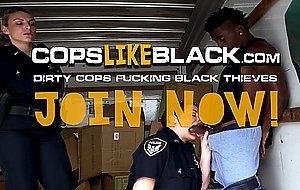 Busty officers love jacking off and sucking a massive cock
