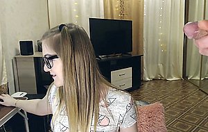 Www.angela69.org amateur bj from a young blonde with glasses