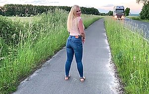 Pissing on sweet woman 949