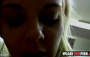 Blonde beauty gets fucked and takes a facial