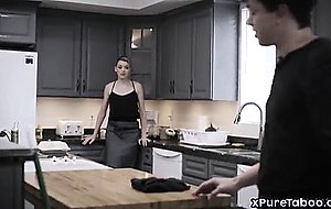 Housemaid exploited by asshole to son  