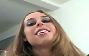 Pretty Carly puts a fat cock between her tits