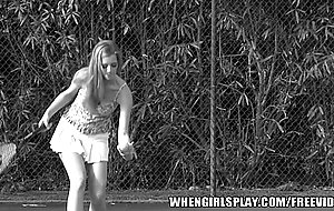 Tenis playing lesbians take a break to go down on each othertaylor vixen tells the story of her fucking a honey tennis redhead