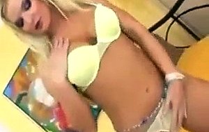 amateur honey blonde fucking herself with a huge vibrator