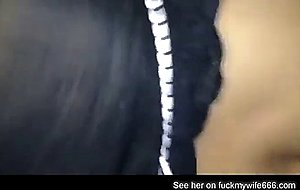 Homemade husband films wife with black 