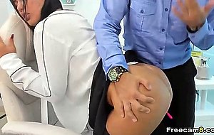 Office chick gets dirty with her boss  