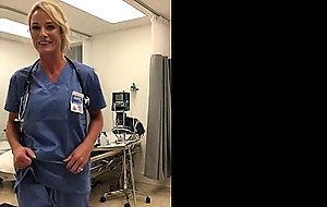 Sexy nurse's hospital room solo