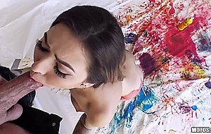 Modern artist and his nude girlfriend make art with their bodies while fucking – Naked Girls