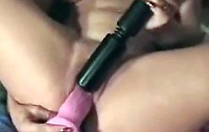Babe makes herself cum with toys