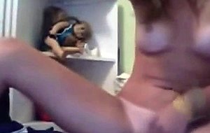 Beautiful teen masturbates on webcam