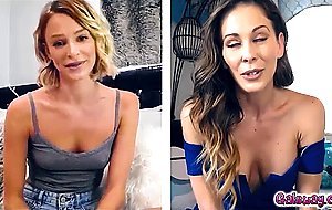 Cherie and Emma had orgasm thru video call