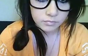 Emo teen stripping & masturbating on webcam