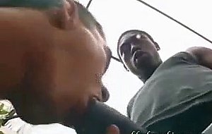 Horny black playas giving sexy white boy s mouth and ...