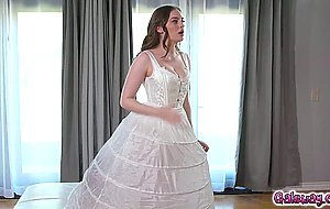 April eating Marys pussy out under her wedding dress