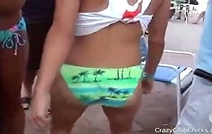 Awesome babe flashes at spring Break