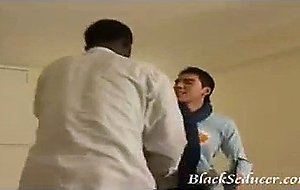 Handsome white student gets his holes tested by black seducer ...