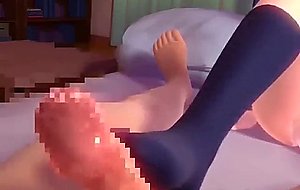 D hentai small teen footjob and creampie!