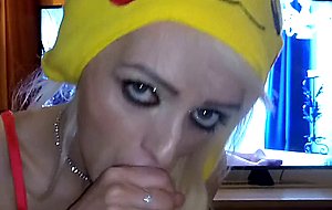 Candee lace, dirty pikachu sucking on dick