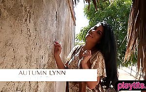 Autumn Lynn is a perfect teen brunette for a striptease