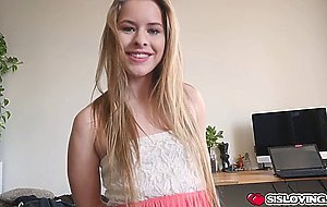 Lilly Ford so slutty as she sucks her stepbrothers dick