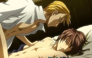 Sexy hentai gay man honey anal sex and love fun in bed