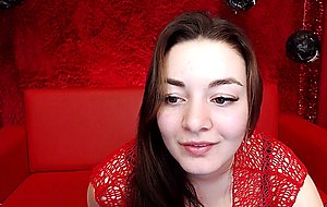 Busty brunette's webcam show