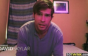 David Skylar jerks off his big cock in this homemade solo video