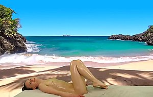Hottest beach masturbation