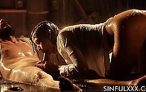 Passionate and erotic fuck session with a sinful couple while rain pours down on them – Naked Girls