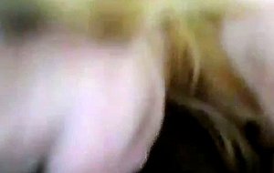 Sexy blond amateur babe gives a bj