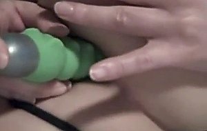 Vibrating anal toy close-up masturbation